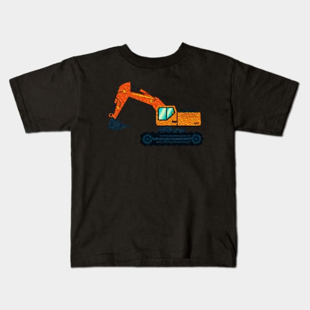 Excavator Kids T-Shirt by whatwemade